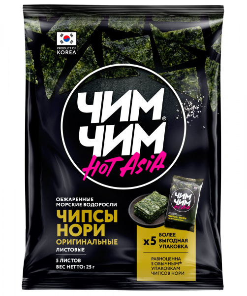 Чипсы нори «Оригинальные» листовые, Чим-Чим, 25 г